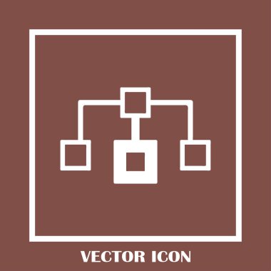 Akış şeması simge vektör.