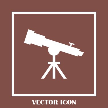 Teleskop web vektör simgesi