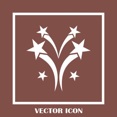 Havai fişek satırı simgesi, anahat vektör işareti