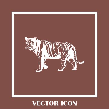 Kaplan siluet, vektör simgesi