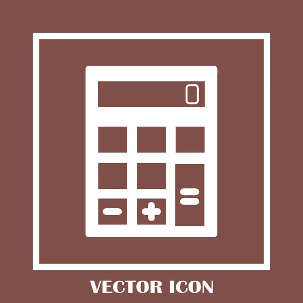Icono de la calculadora, ilustración vectorial. estilo de diseño plano. — Vector de stock