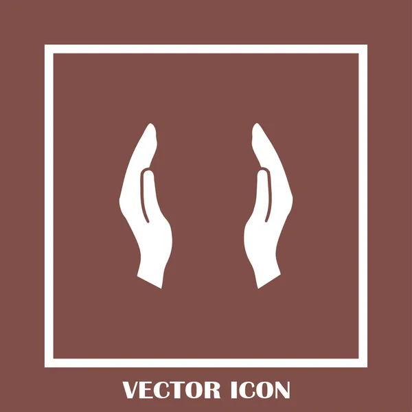 Manos icono vector, diseño plano mejor icono de vector — Vector de stock