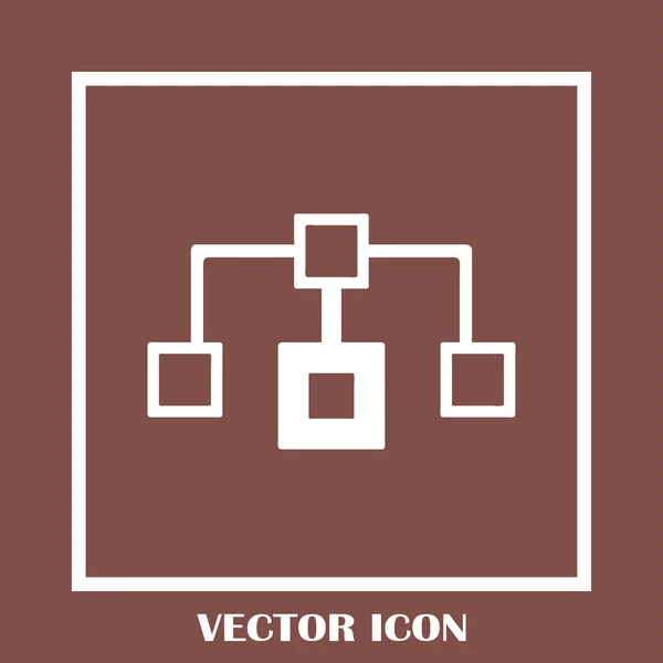 Diagrama de flujo Icono Vector . — Archivo Imágenes Vectoriales