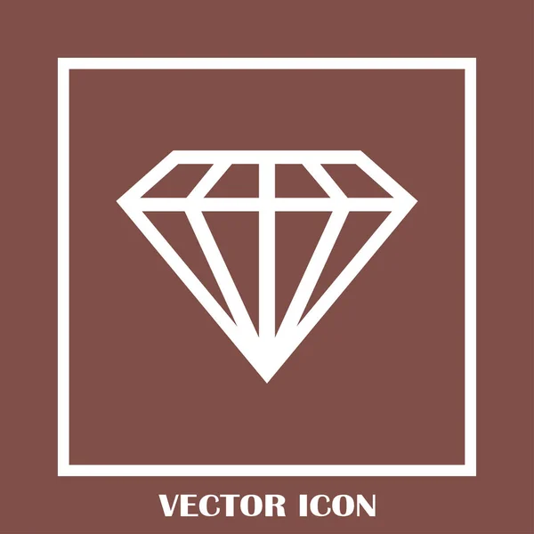 Line diamond vector Icon — Stock Vector