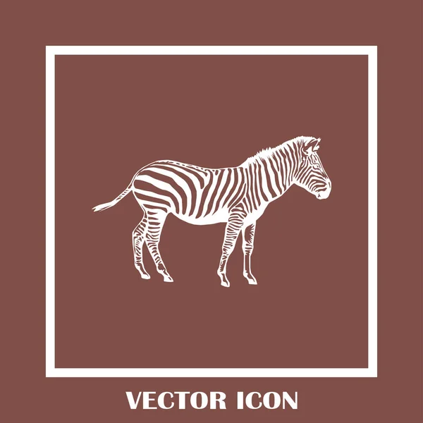 Icono web vector cebra — Vector de stock