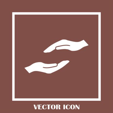 eller simge vektör, düz tasarım en iyi vektör simgesi