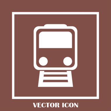 Tren simge vektör düz tasarımı