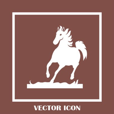 Koşan bir atın vektör silueti