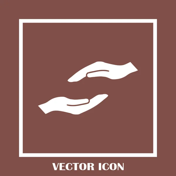 Vetor de ícone de mãos, design plano melhor ícone de vetor — Vetor de Stock