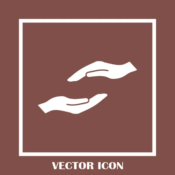 Hände-Symbol-Vektor, flaches Design bestes Vektor-Symbol — Stockvektor