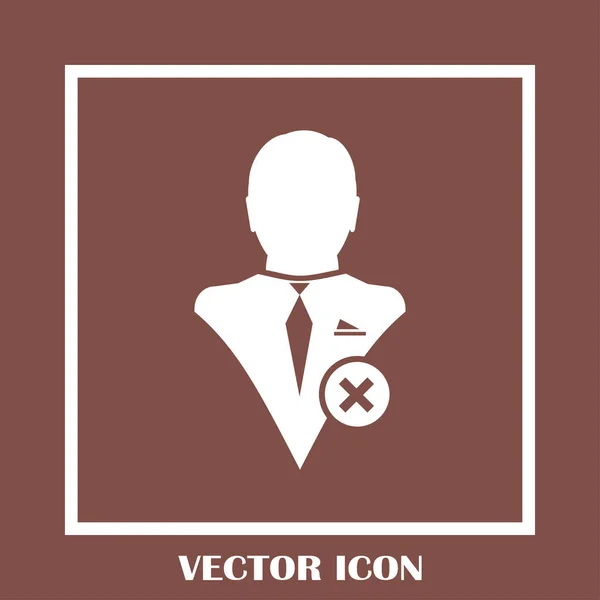 Eliminar icono de cuenta de usuario — Vector de stock