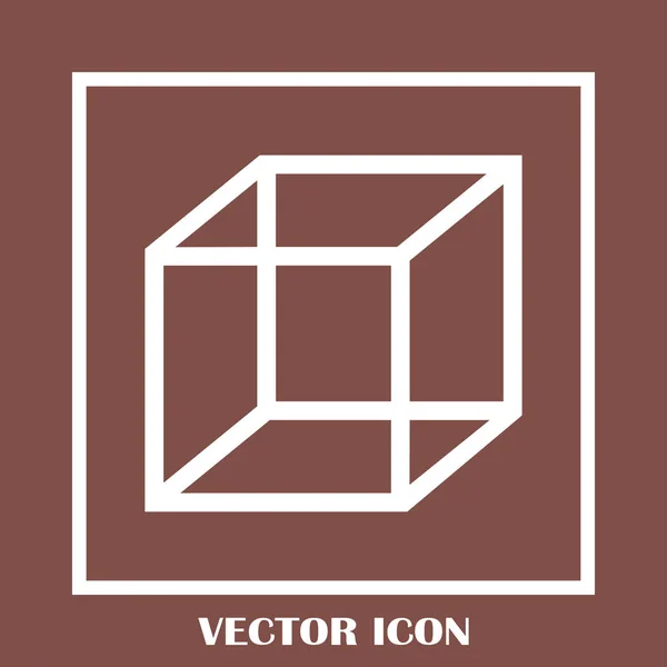 Icono de vector de cubo isométrico. Signo cuadrado 3D. Símbolo caja — Vector de stock