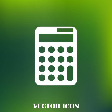 Hesap makinesi simgesi, vektör illüstrasyonu. düz tasarım biçimi.