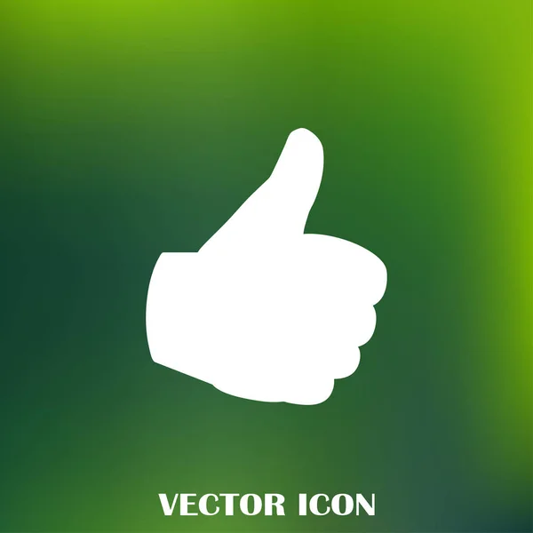 Vector thumb up icon, Flat icon vector illustration. — Stock Vector