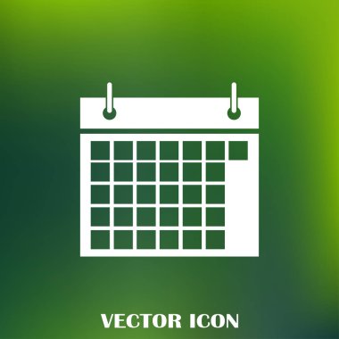 Takvim izole düz Web telefon simgesini