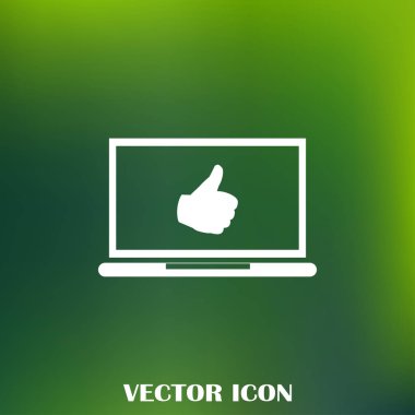 Simge, düz simge vektör çizim vektör başparmak.