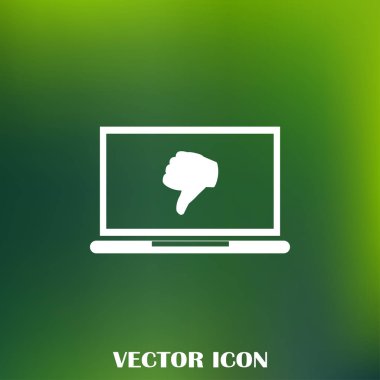 Başparmak aşağı. Simge sevmez. Vektör çizim.