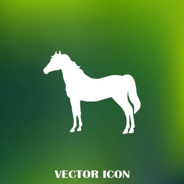 Koşan bir atın vektör silueti