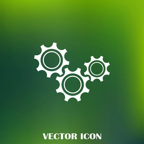 Icono de engranaje con arte vector de fondo vintage — Vector de stock