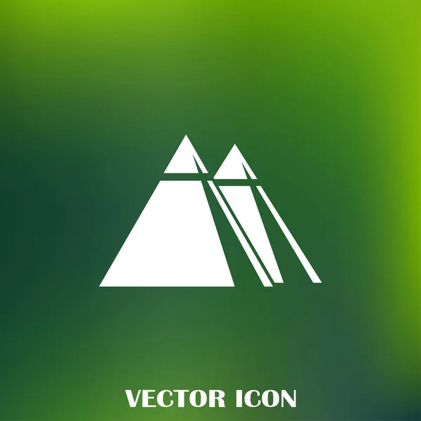 Pirámide vector web icono — Vector de stock