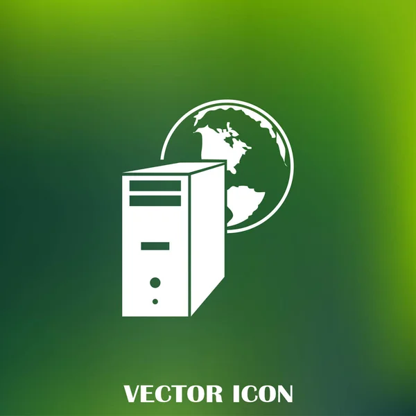 Icono de computadora vector estilo — Vector de stock