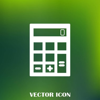 Hesap makinesi simgesi, vektör illüstrasyonu. düz tasarım biçimi.