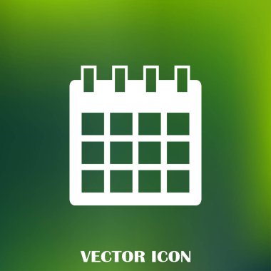 Takvim izole düz Web telefon simgesini