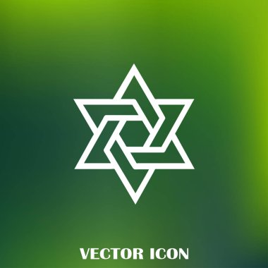 Davut'un yıldızı. Simge vektör