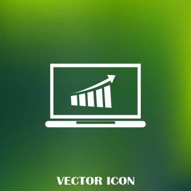 Web vektör simgesi. İş grafiği ile izlemek
