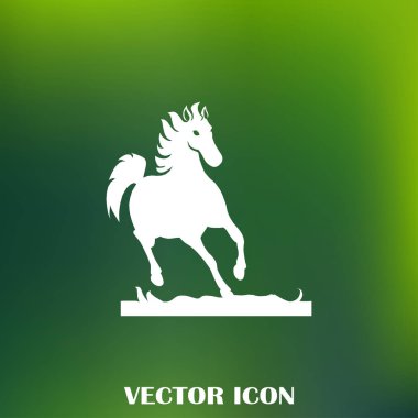 Koşan bir atın vektör silueti