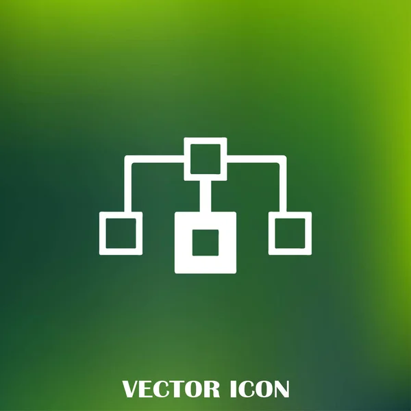 Organigramme Icône vectoriel . — Image vectorielle