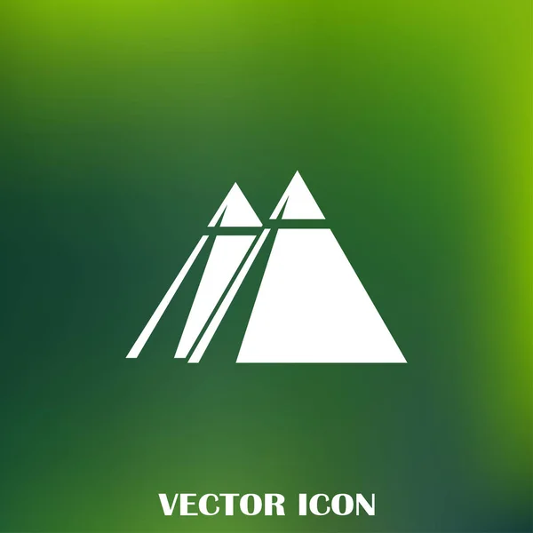 Pyramid vector web icon — Stock Vector