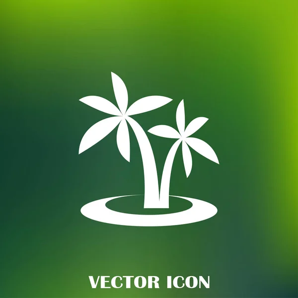Palmen Silhouette auf der Insel. Vektorillustration — Stockvektor