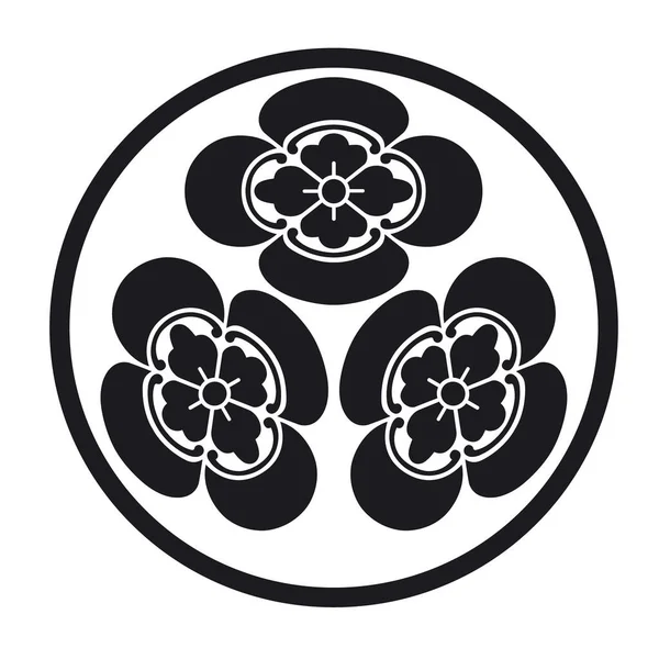 Icône Crête Familiale Japonaise — Image vectorielle