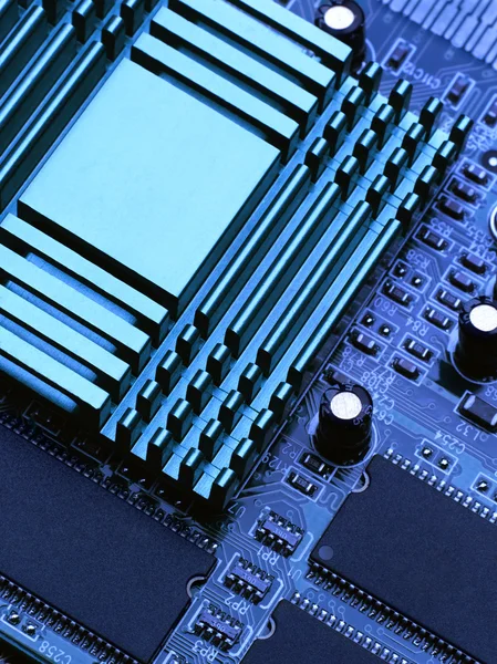 El chip de ordenador y la CPU . — Foto de Stock