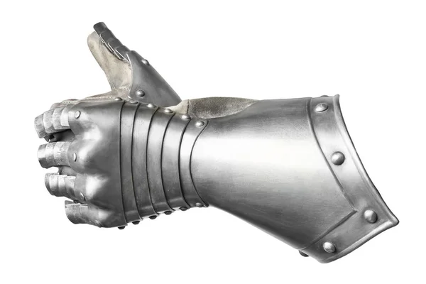 Dedo de metal cinzento Gauntlet . — Fotografia de Stock