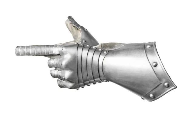 Dedo de metal cinzento Gauntlet . — Fotografia de Stock