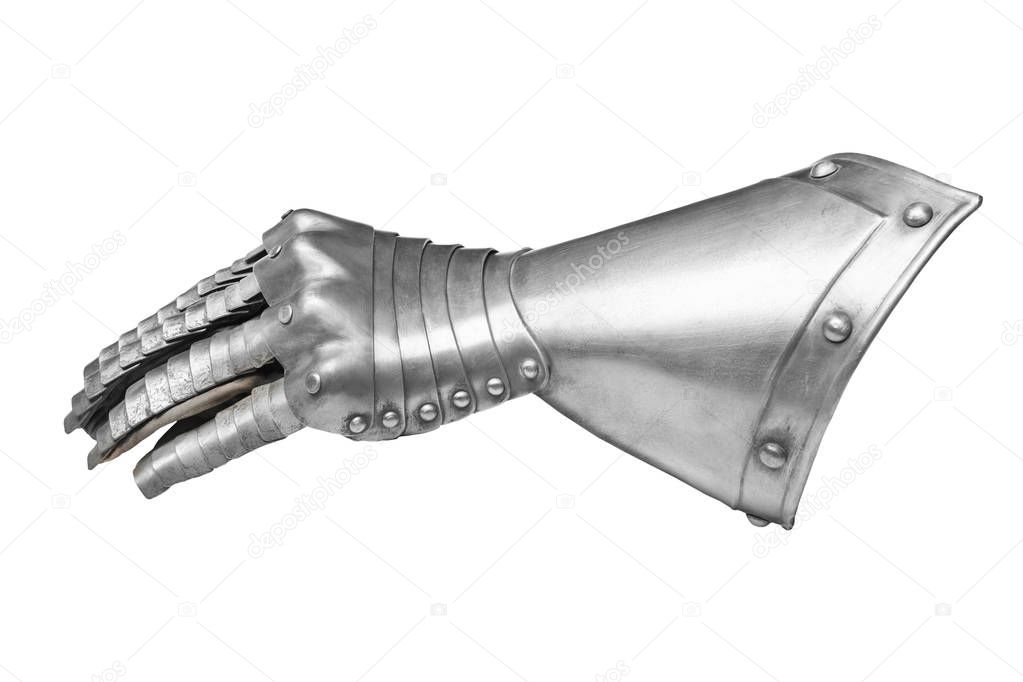 Grey Metal Finger Gauntlet.