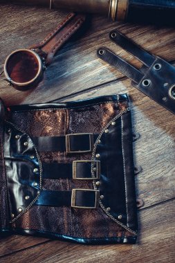 Güzel bir natürmort steampunk tarzı koruyucu go ile