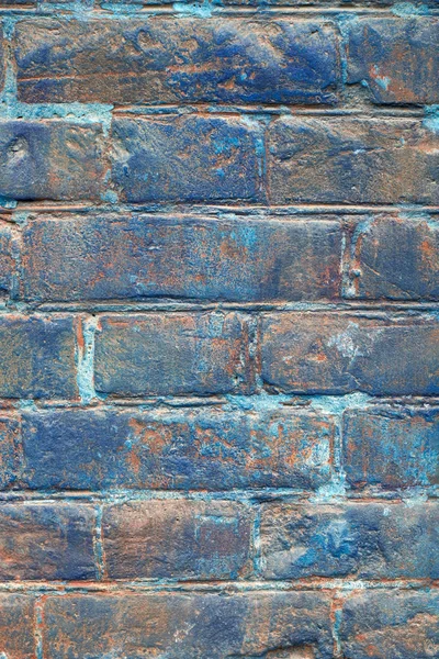 블루 그린 벽돌 벽. — 스톡 사진
