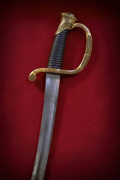 The saber of an infantry officer in the arsenal of the Russian a — Stock Photo, Image