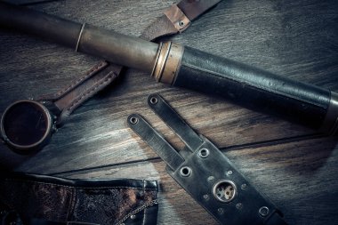 Güzel bir natürmort steampunk tarzı koruyucu go ile