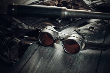 Güzel bir natürmort steampunk tarzı koruyucu go ile