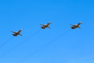 Gösteri uçuşlar Rus askeri uçak, helikopter
