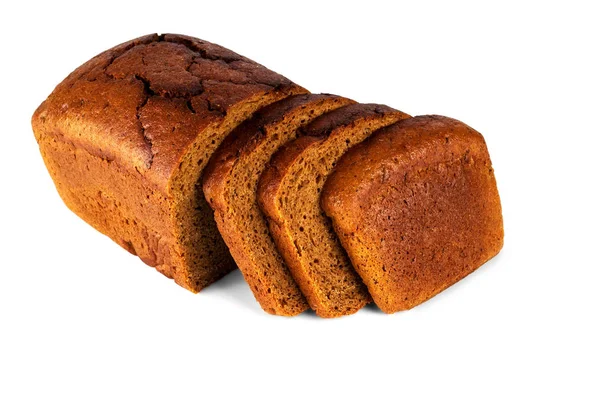 Коричневый хлеб на белом фоне — стоковое фото