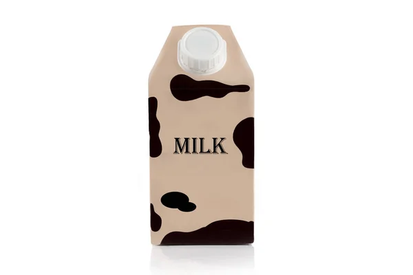Pacchetto di stoccaggio a lungo termine con il latte con iscrizione — Foto Stock