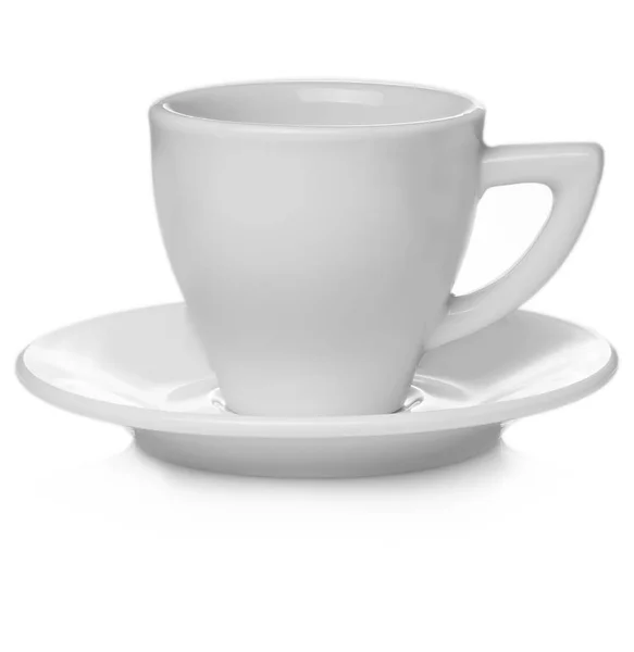 Un platillo blanco y una taza —  Fotos de Stock
