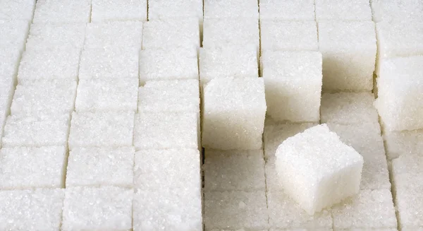 행에 흰 설탕 큐브 — 스톡 사진