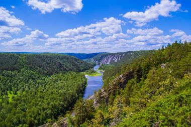 nehir orman shore gökyüzü beyaz