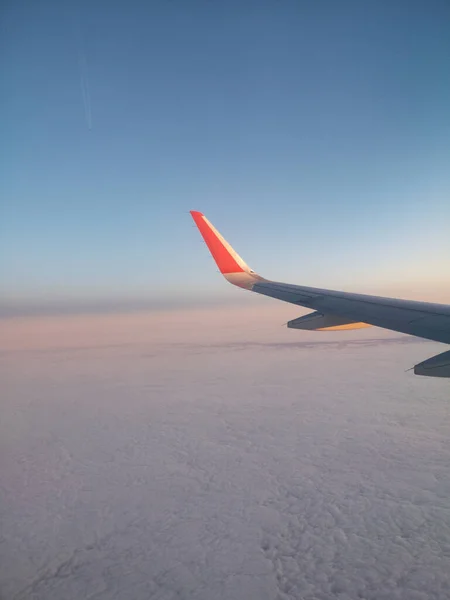 Sonnenuntergang Wolken Aus Einem Flugzeug — Stockfoto